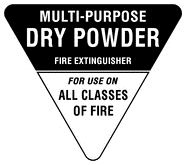 Multi-purpose Dry Powder Extinguisher Identification Sign 